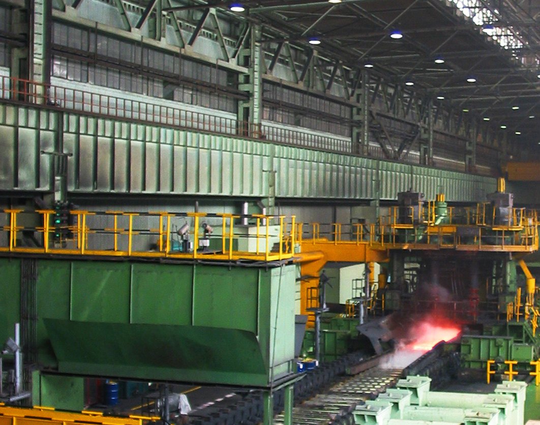 Hot steel production line